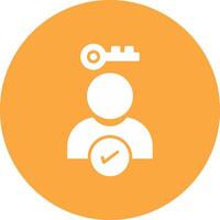 Authentication Glyph Multi Circle Icon vector