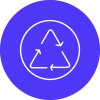 Recycle Line Multi Circle Icon vector