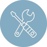 Tools Line Multi Circle Icon vector