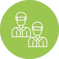 Engineering Team Line Multi Circle Icon vector