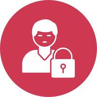 Authorization Manager Glyph Multi Circle Icon vector