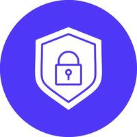 Database Protection Glyph Multi Circle Icon vector