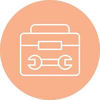 Tool Kit Line Multi Circle Icon vector