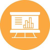 Business Analyst Glyph Multi Circle Icon vector