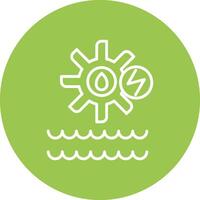 Hydro Power Line Multi Circle Icon vector