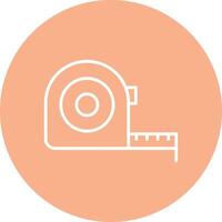 Measure Tape Line Multi Circle Icon vector