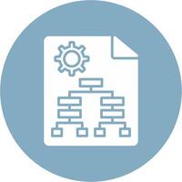 Business Hierarchy Glyph Multi Circle Icon vector