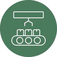 Industry Line Multi Circle Icon vector