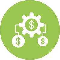 Money Expert Glyph Multi Circle Icon vector