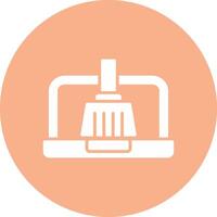 System Cleaner Glyph Multi Circle Icon vector