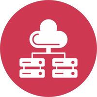 Big Data Glyph Multi Circle Icon vector