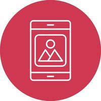 Mobile Application Line Multi Circle Icon vector
