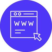 Web Page Line Multi Circle Icon vector