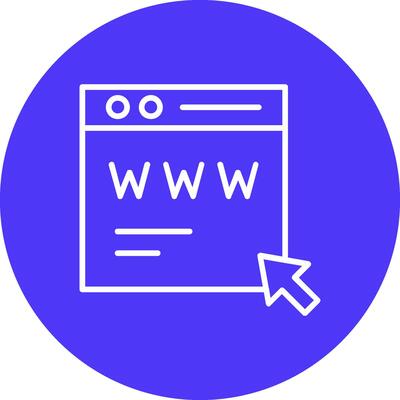 Web Page Line Multi Circle Icon