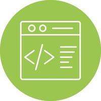 Website Codes Line Multi Circle Icon vector