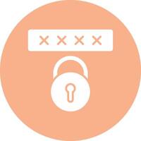 Security Code Glyph Multi Circle Icon vector