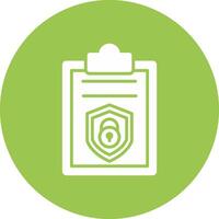 Security Report Glyph Multi Circle Icon vector