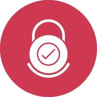 Security Check Glyph Multi Circle Icon vector