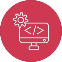 Web Development Line Multi Circle Icon vector