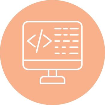 Coding Line Multi Circle Icon vector