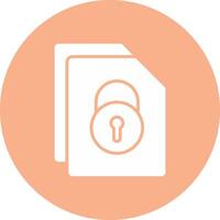 Security File Fix Glyph Multi Circle Icon vector