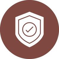Protection ACtivated Glyph Multi Circle Icon vector
