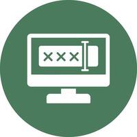 Password Security Glyph Multi Circle Icon vector