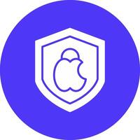 Mac Security Glyph Multi Circle Icon vector