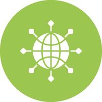 Global Connect Glyph Multi Circle Icon vector
