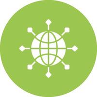 Global Connect Glyph Multi Circle Icon vector