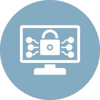 Internet Security Glyph Multi Circle Icon vector