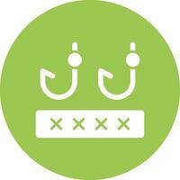 Phising Glyph Multi Circle Icon vector