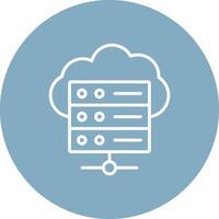 Cloud Database Line Multi Circle Icon vector