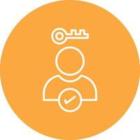 Authentication Line Multi Circle Icon vector