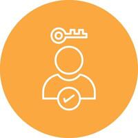 Authentication Line Multi Circle Icon vector