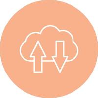 Cloud Computing Line Multi Circle Icon vector