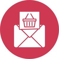 Email Marketing Glyph Multi Circle Icon vector