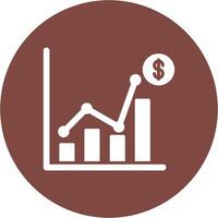 Sales Statistics Glyph Multi Circle Icon vector