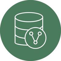 Database Sharing Line Multi Circle Icon vector