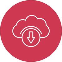 Cloud Services Line Multi Circle Icon vector