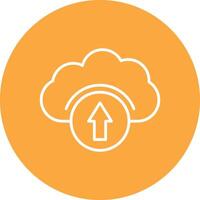 Cloud Drive Line Multi Circle Icon vector