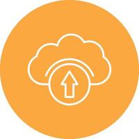 Cloud Drive Line Multi Circle Icon vector