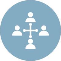 Network Marketing Glyph Multi Circle Icon vector