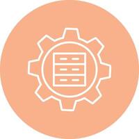 Database Management Line Multi Circle Icon vector