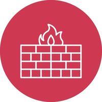 Firewall Line Multi Circle Icon vector