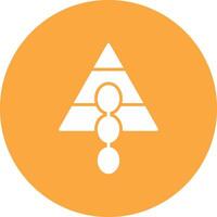 Link pyramide Glyph Multi Circle Icon vector