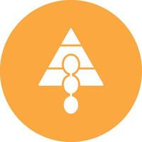 Link pyramide Glyph Multi Circle Icon vector