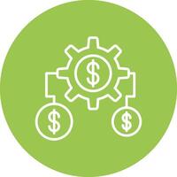 Money Expert Line Multi Circle Icon vector