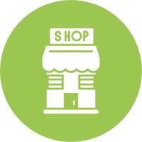 Shop Glyph Multi Circle Icon vector