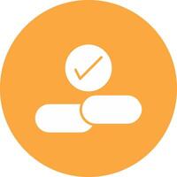 Backlink Checker Glyph Multi Circle Icon vector